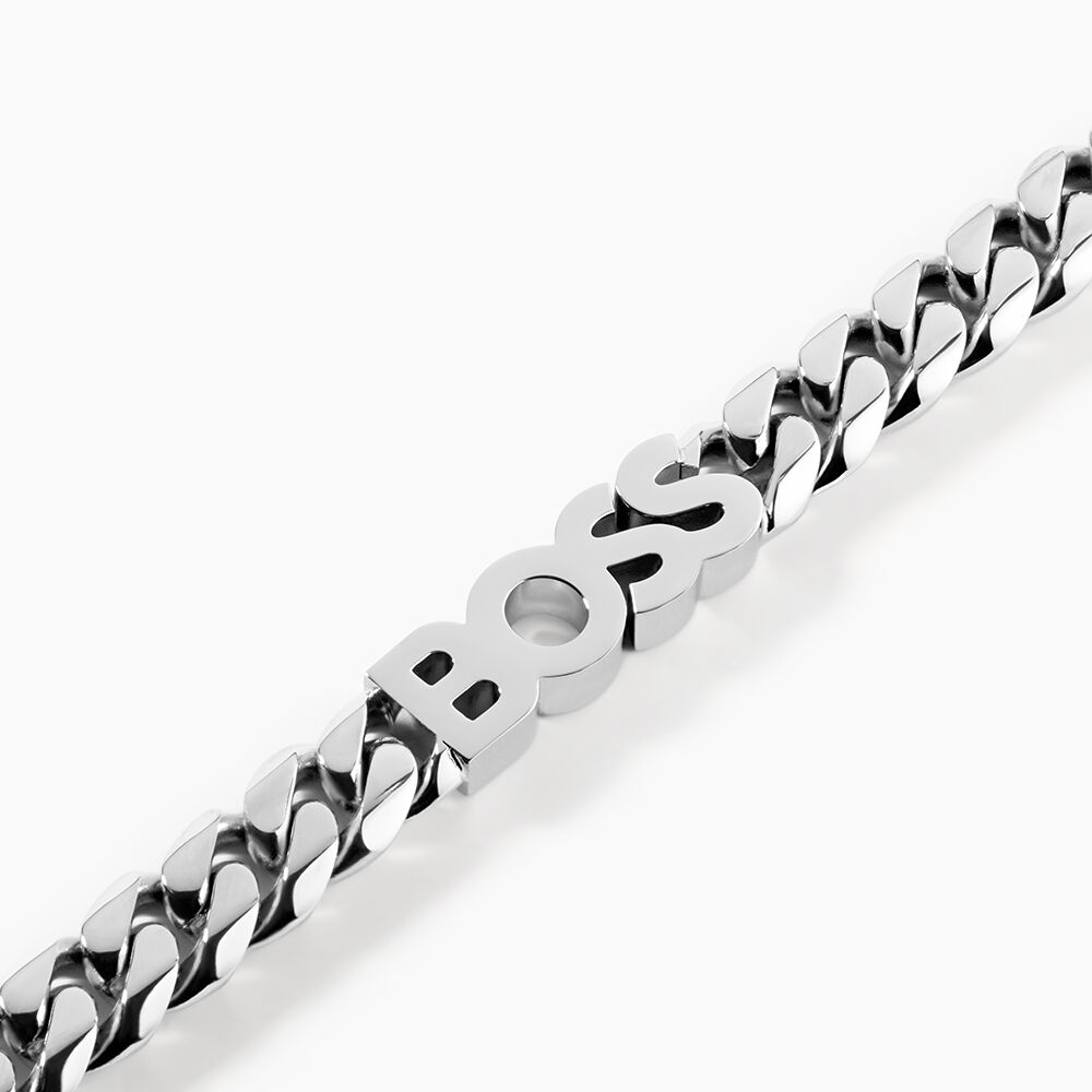 Bracelet Boss Kassy Acier Blanc - Bracelets cha&icirc;nes Homme | Marc Orian
