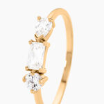 Bague  Scintillante Plaque Or Jaune Oxyde De Zirconium - Bijoux fantaisie Femme | Marc Orian