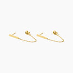 Boucles D'Oreilles Puces Fino Acier Jaune - Puces Femme | Marc Orian