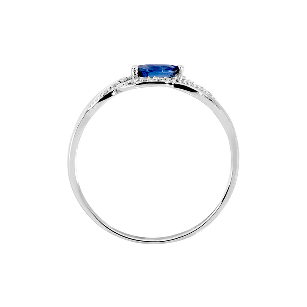 Bague Syriana Or Blanc Saphir Et Diamant - Bagues Solitaire Femme | Marc Orian