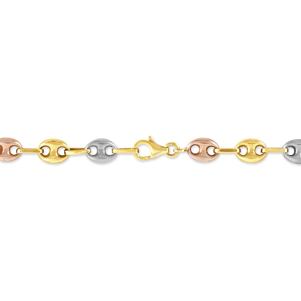 Bracelet Dami Maille Grain De Cafe Or Tricolore - Bracelets mailles Homme | Marc Orian
