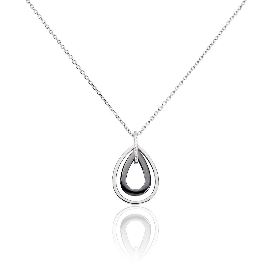 Collier Alican Argent Blanc Oxyde De Zirconium Et Céramique - Colliers avec pierres Femme | Marc Orian
