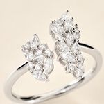 Bague Pr&eacute;cieux Flocon Argent Blanc Oxyde De Zirconium - Bijoux fantaisie Femme | Marc Orian