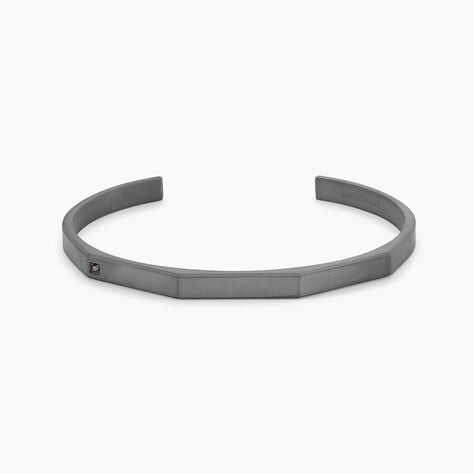 Bracelet Jonc Titane Gris Diamant - Bracelets joncs Homme | Marc Orian