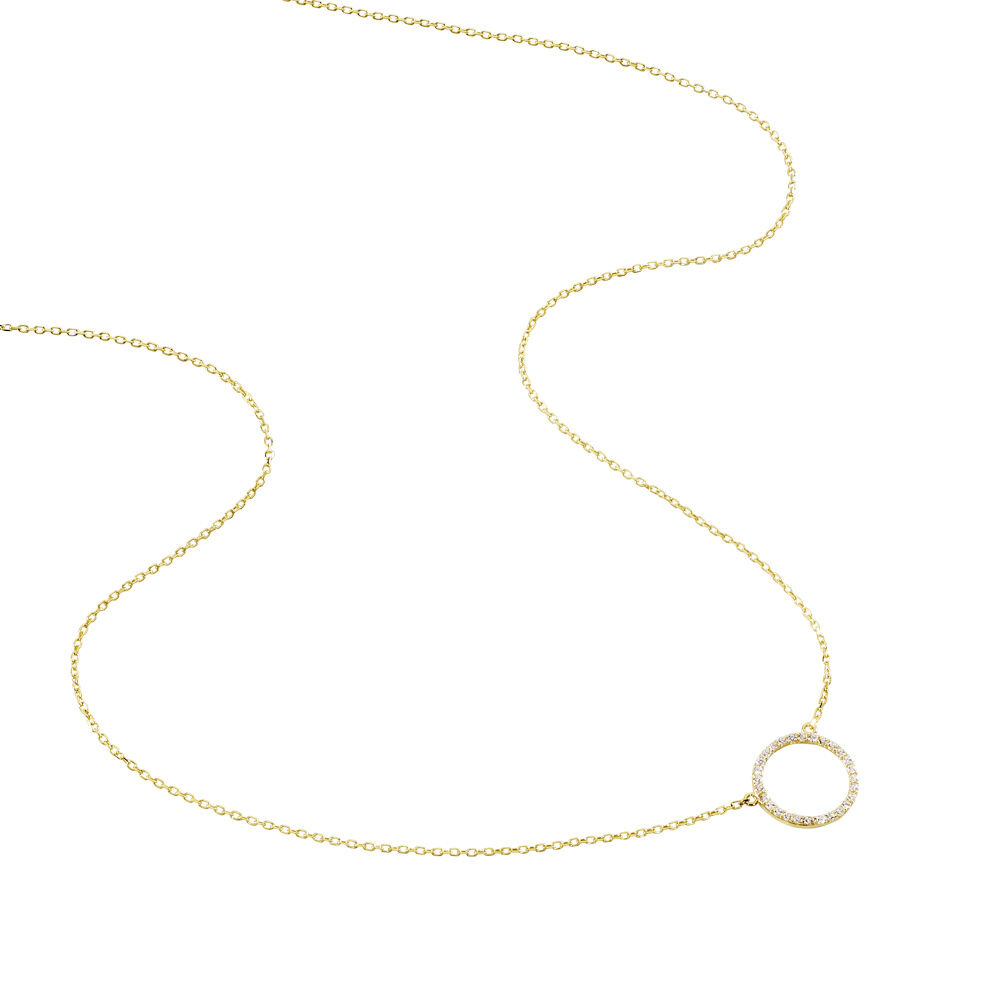 Collier Stip Or Jaune Oxyde De Zirconium - Colliers avec pierres Femme | Marc Orian