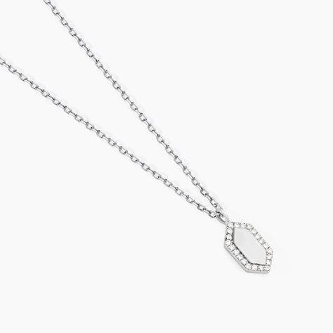 Collier Stellie Argent Blanc Oxyde De Zirconium - Colliers avec pierres Femme | Marc Orian