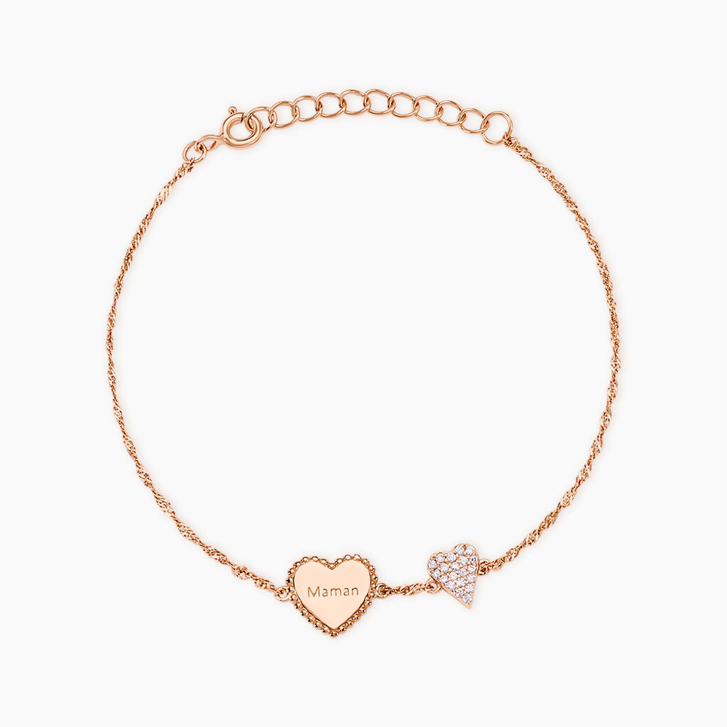 Bracelet Gloria Argent Rose Oxyde De Zirconium - Bracelets fantaisie Femme | Marc Orian