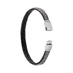 Bracelet Alaoua Acier Blanc - Bracelets cuir Homme | Marc Orian