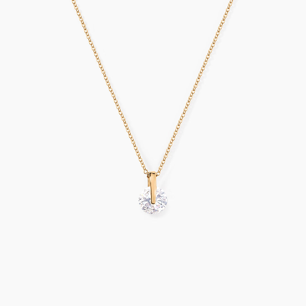 Collier Nelina Plaqu&eacute; Or Jaune Oxyde De Zirconium - Colliers avec pierres Femme | Marc Orian