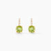 Boucles D'oreilles Puces Monroe Or Blanc Péridot Oxyde De Zirconium - Puces Femme | Marc Orian