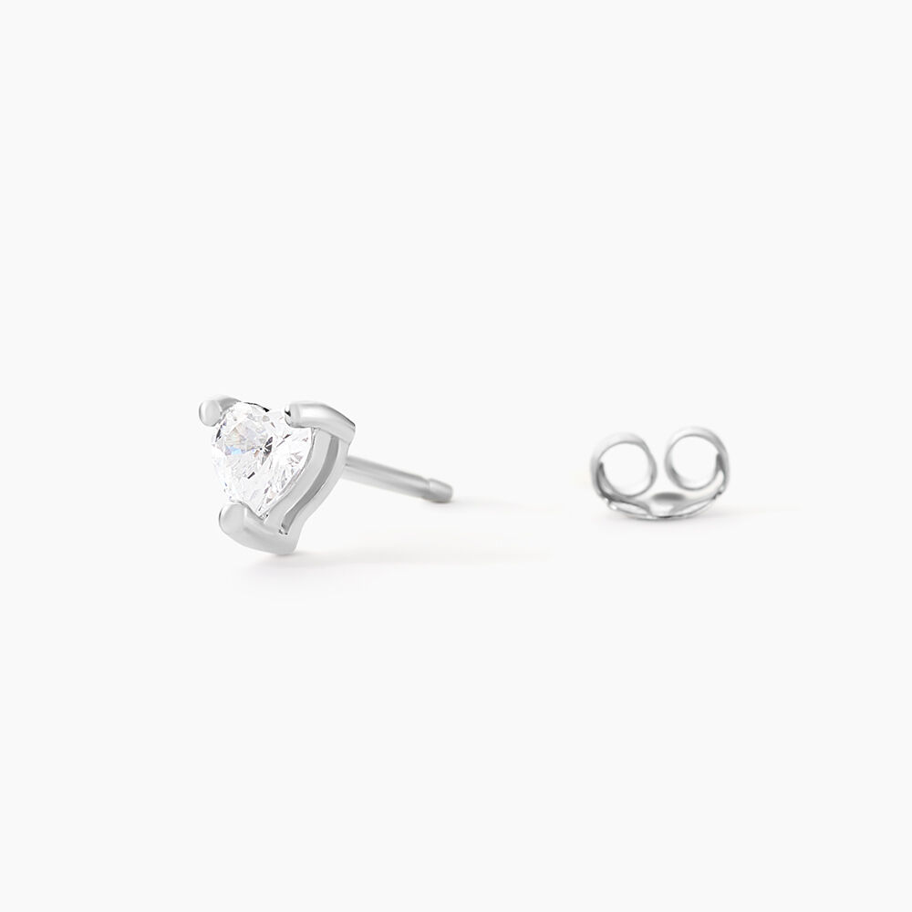 Boucles D'oreilles Puces Breana Argent Blanc Oxyde De Zirconium - Puces Femme | Marc Orian