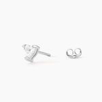 Boucles D'oreilles Puces Breana Argent Blanc Oxyde De Zirconium - Puces Femme | Marc Orian