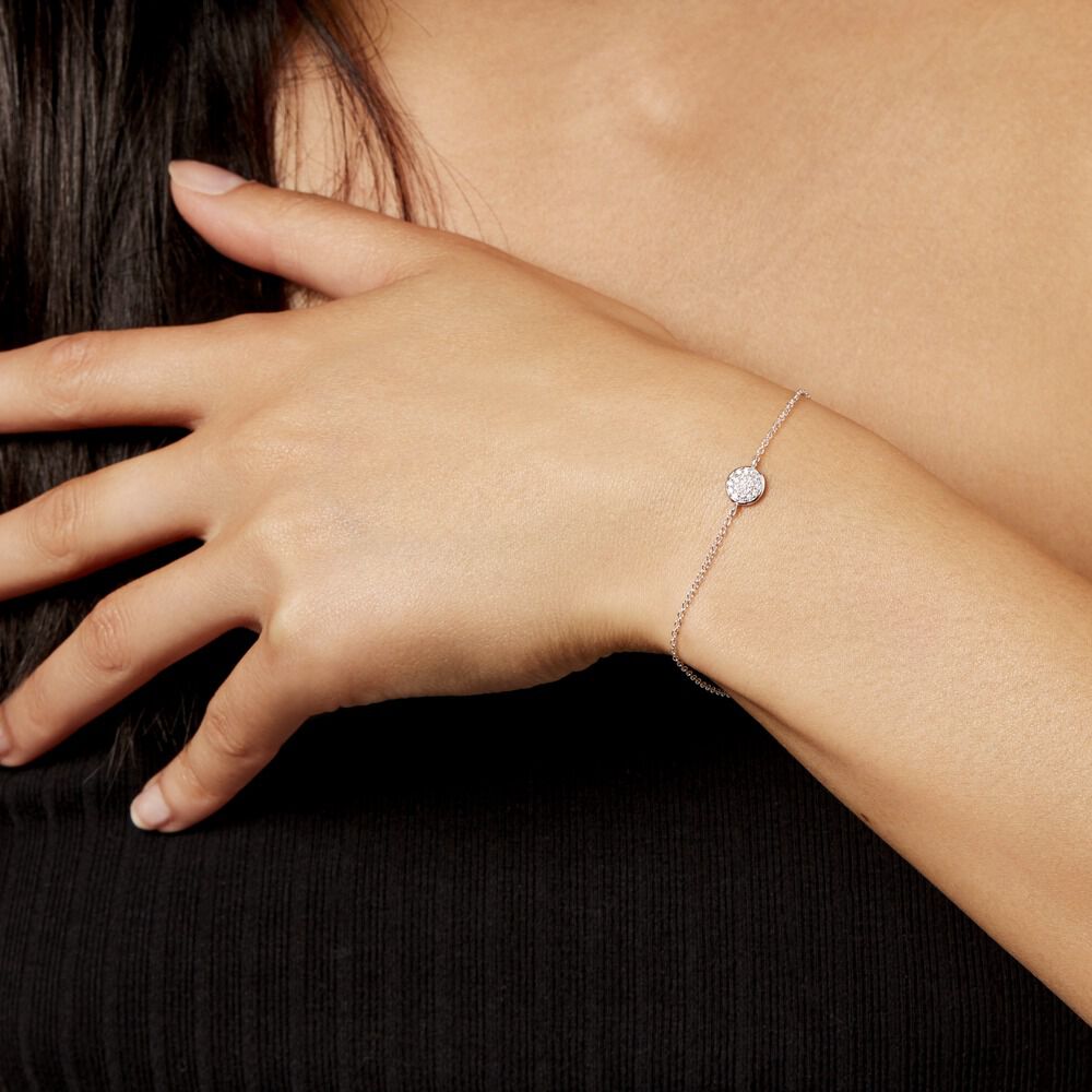 Bracelet Argent Victorin Oxydes De Zirconium - Bracelets Medailles Femme | Marc Orian
