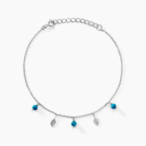 Bracelet Darcie Argent Blanc Turquoise - Bracelets chaînes Femme | Marc Orian