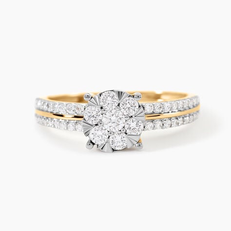 Bague Maurelius Or Jaune Diamant Synth&eacute;tique - Solitaires Femme | Marc Orian