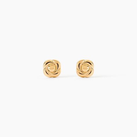 Boucles D'oreilles Puces Gennaro Fleur Or Jaune - Puces Femme | Marc Orian