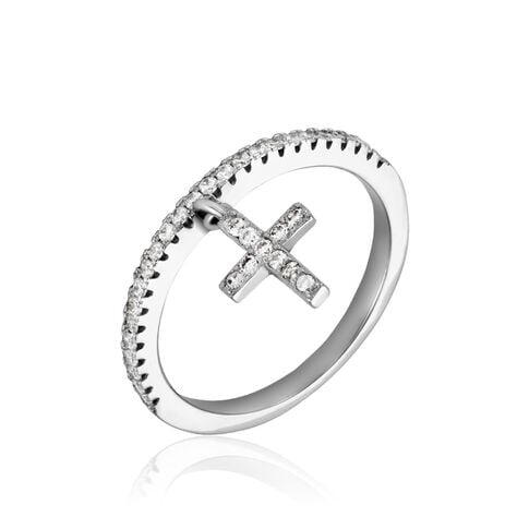 Bague Gorane Argent Blanc Oxyde De Zirconium - Bagues breloque Femme | Marc Orian