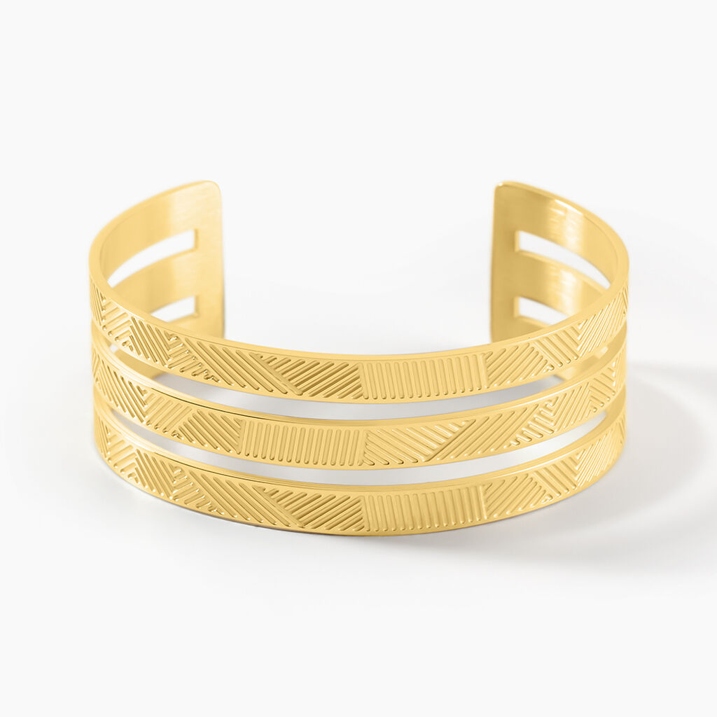 Bracelet Jonc Acier Dore Sirine - Bracelets joncs Femme | Marc Orian