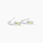 Cr&eacute;oles Evasion Argent Blanc Oxyde De Zirconium - Boucles d'oreilles pampille Femme | Marc Orian