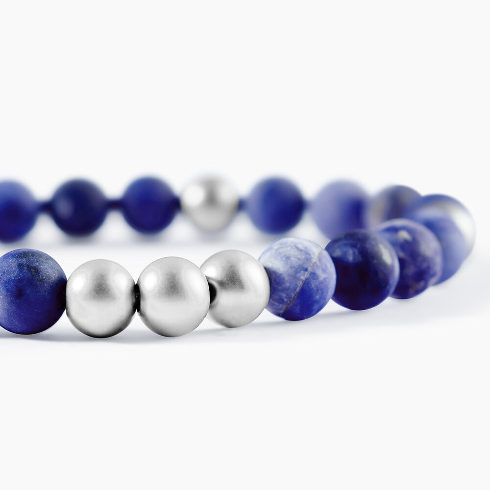Bracelet Adonis Acier Blanc Pierre De Synthese - Bracelets chaînes Homme | Marc Orian