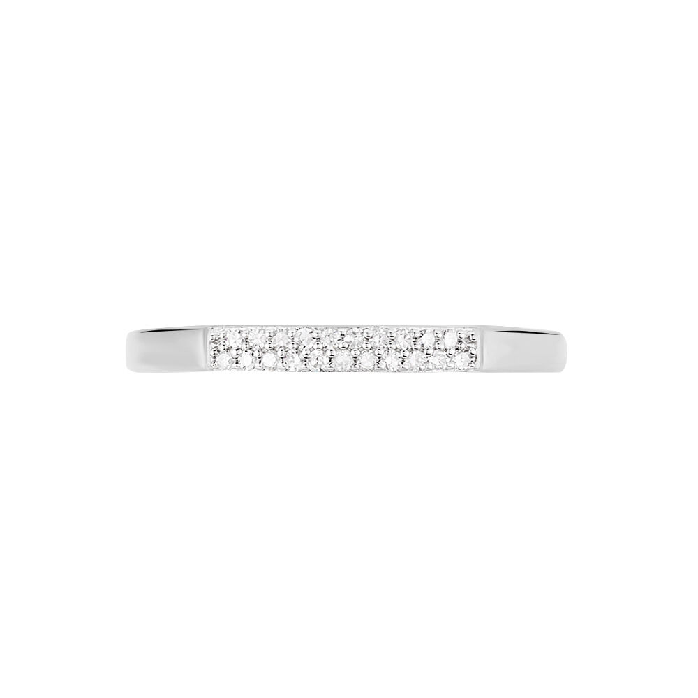 Alliance Amani Or Blanc Diamant - Bagues pierres précieuses Femme | Marc Orian