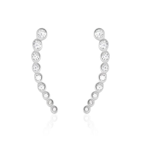Boucles D'oreilles Grimpantes Zoiaae Argent Blanc Oxyde De Zirconium - Piercings d'oreilles Femme | Marc Orian
