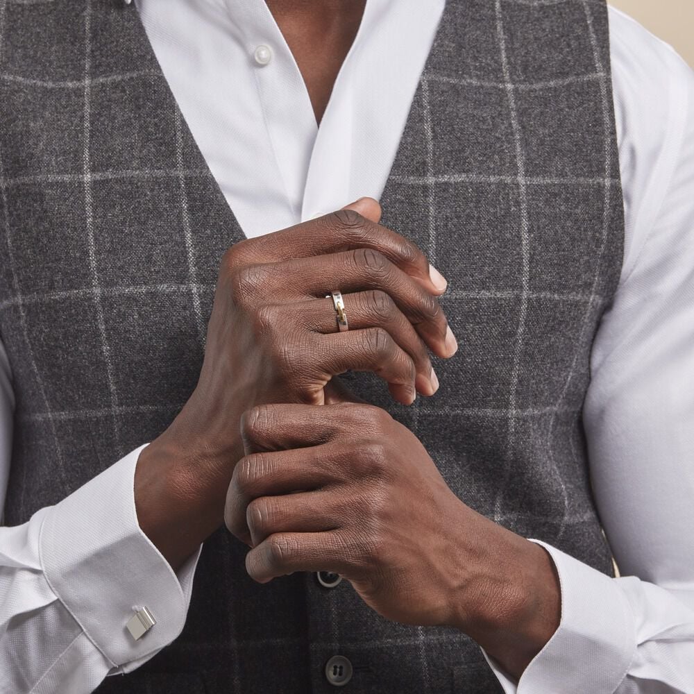 Alliance Marton Ruban Plat Or Bicolore - Alliances duo Unisex | Marc Orian