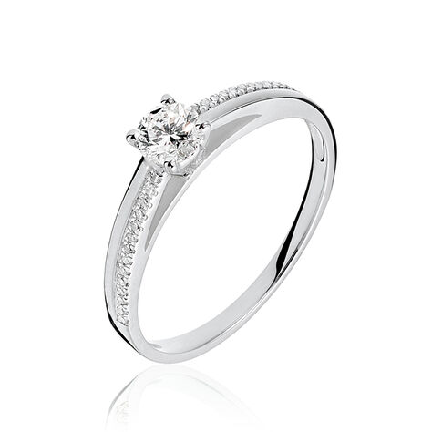 Bague Solitaire Alexandra Or Blanc Diamant - Solitaires Femme | Marc Orian