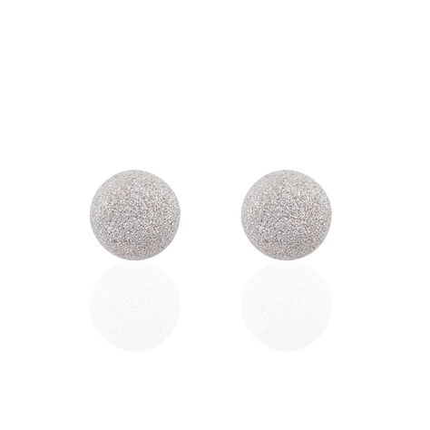 Boucles D'oreilles Puces Ayana Argent Blanc - Puces Femme | Marc Orian
