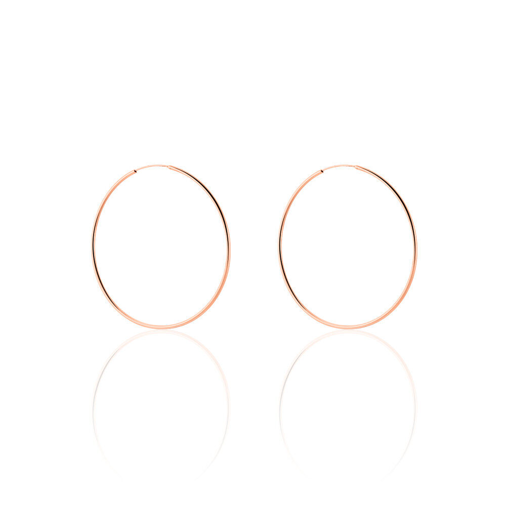 Cr&eacute;oles Argent Rose Olympia - Grosses cr&eacute;oles Femme | Marc Orian