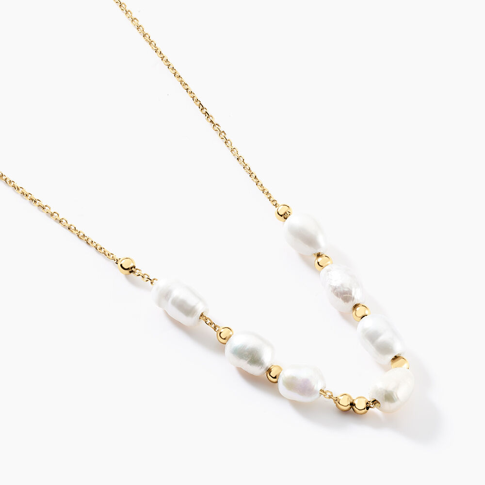 Collier Bron Or Jaune Perle De Culture - Colliers avec pierres Femme | Marc Orian