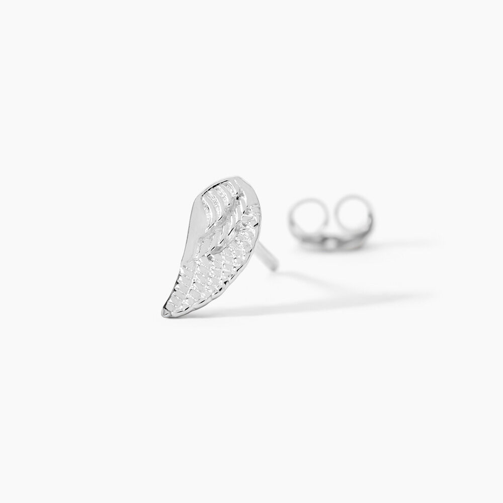 Boucles D'oreilles Puces Keily Argent Blanc - Puces Femme | Marc Orian