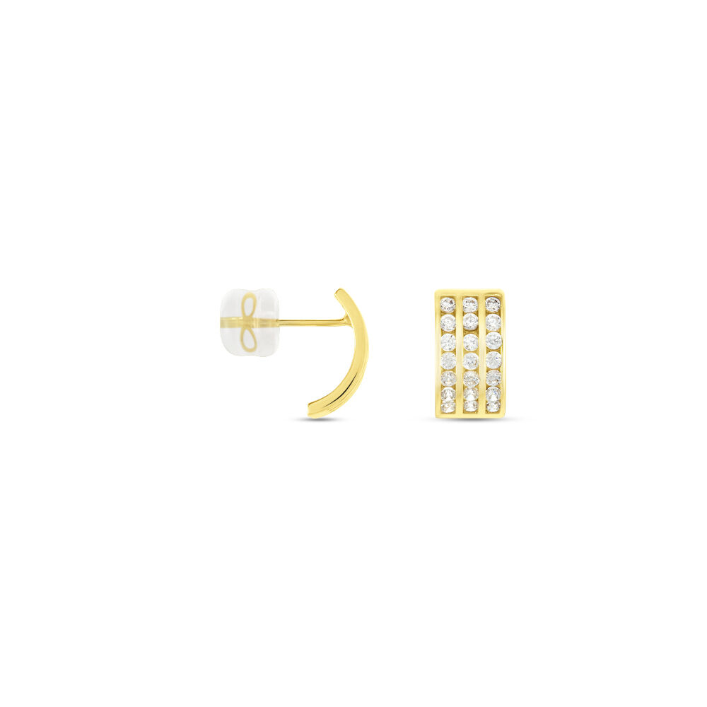 Demi Créoles Or Jaune Jacobea Oxyde De Zirconium - Créoles Femme | Marc Orian