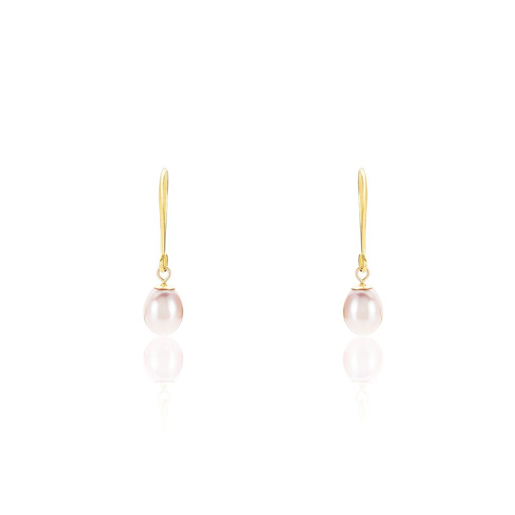 Boucles D'oreilles Pendantes Baroque Or Jaune Perles De Culture - Boucles d'oreilles mariage Femme | Marc Orian