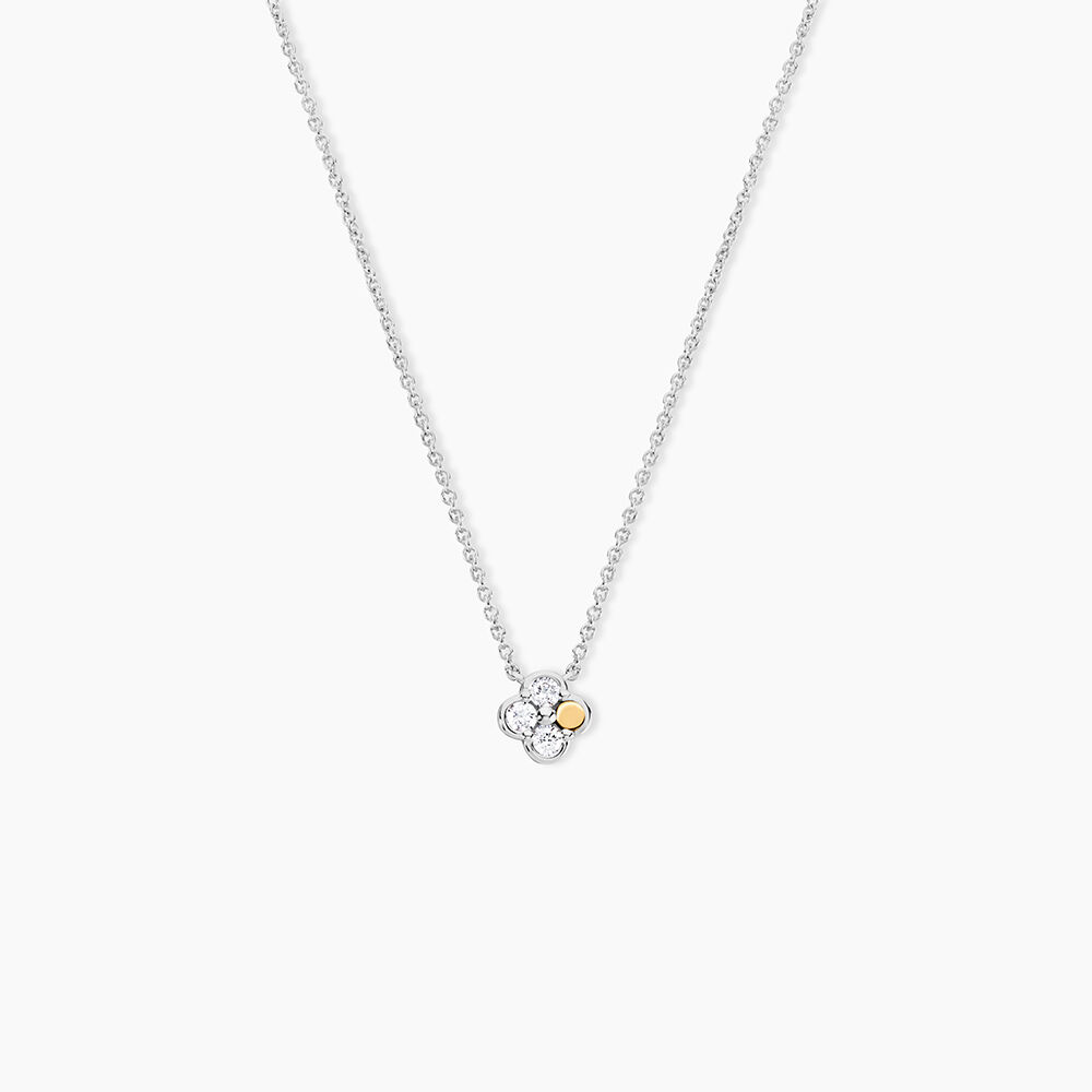 Collier Or Jaune Argent Blanc Oxyde De Zirconium - Colliers avec pierres Femme | Marc Orian