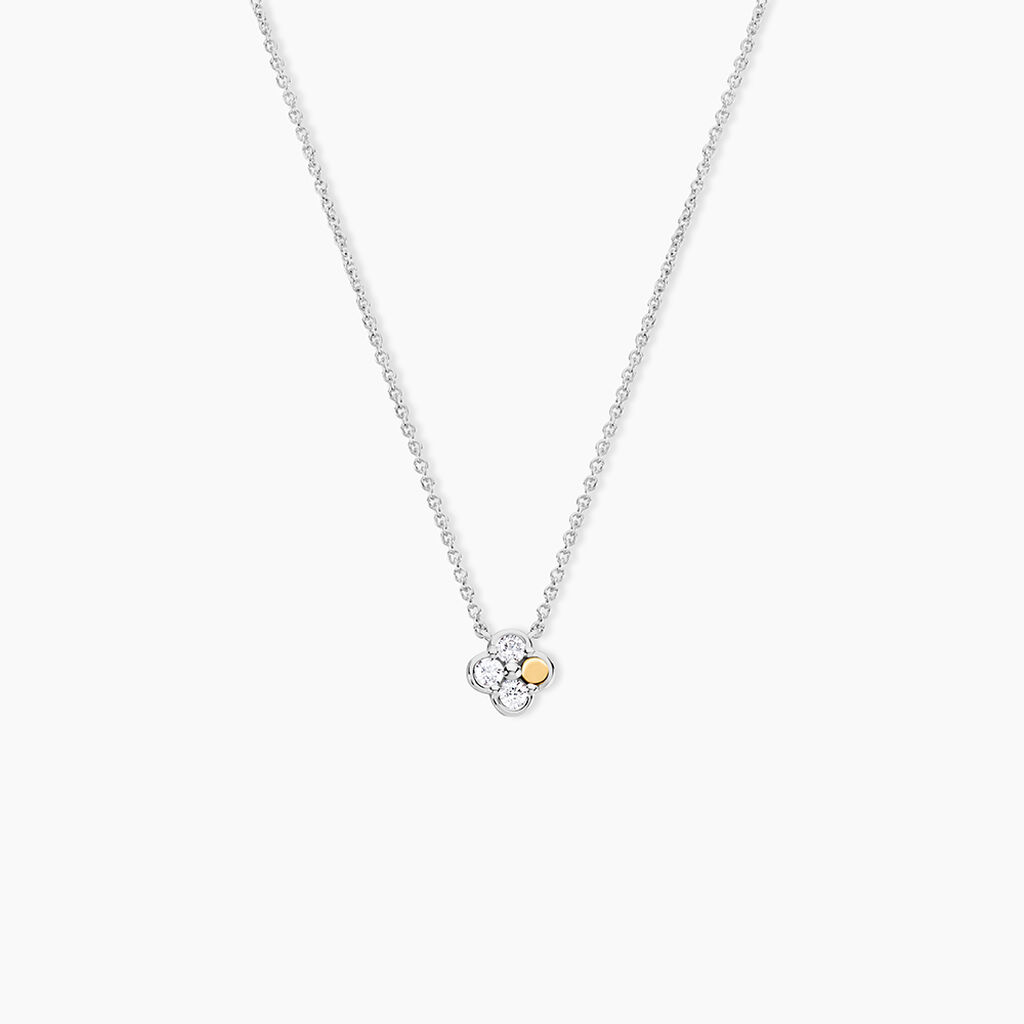 Collier Or Jaune Argent Blanc Oxyde De Zirconium - Colliers avec pierres Femme | Marc Orian