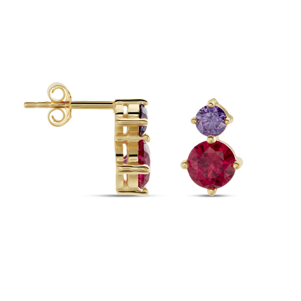 Boucles D'oreilles Pendantes Plaqué Or Janviere Pierres Artificielles - Pendantes Femme | Marc Orian