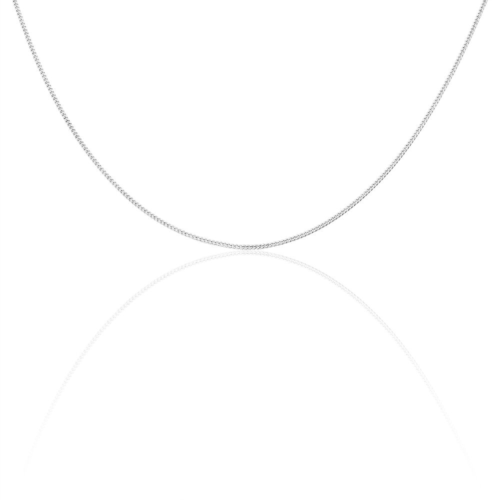 Cha&icirc;ne Imad Maille Gourmette Or Blanc - Chaines Famille | Marc Orian