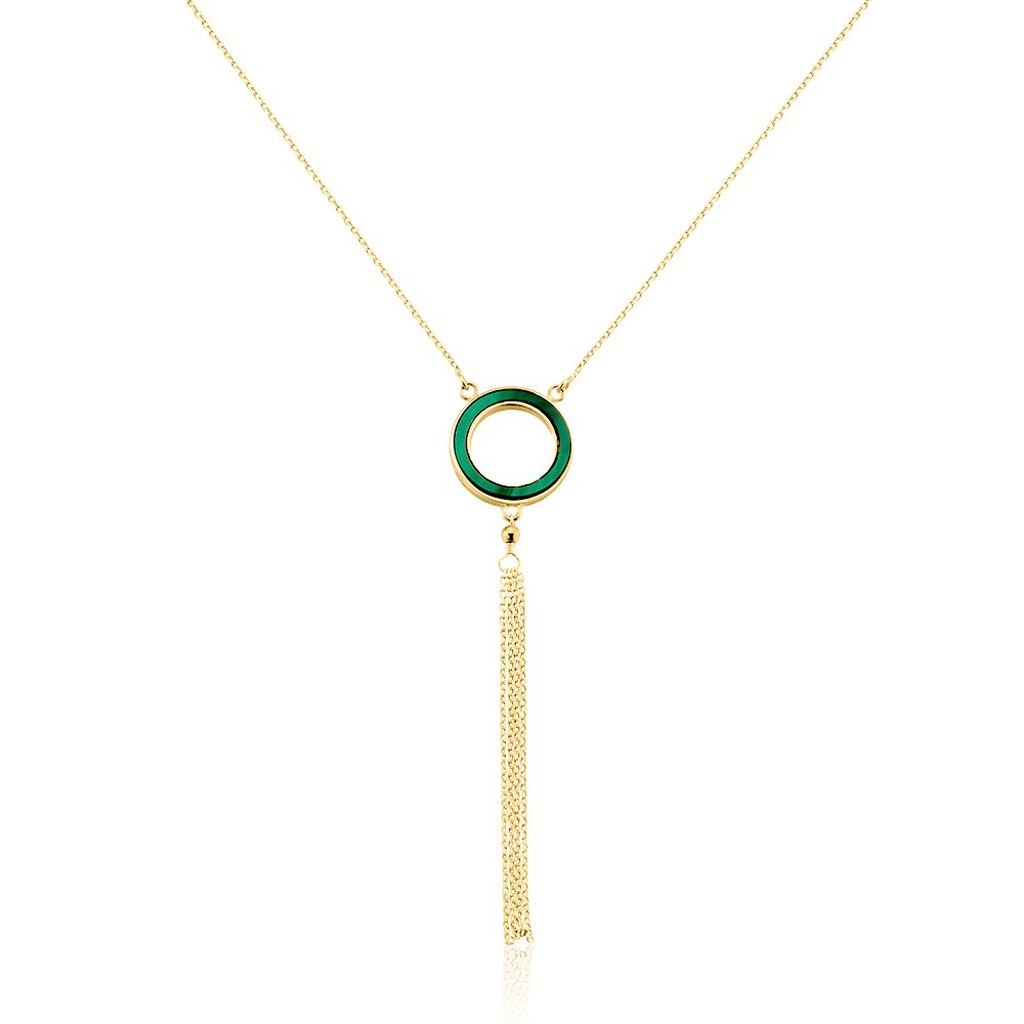 Collier L'incessante Or Jaune Malachite - Colliers avec pierres Femme | Marc Orian
