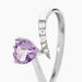 Bague Eva Or Blanc Amethyste Et Diamant - Bagues pierres fines Femme | Marc Orian