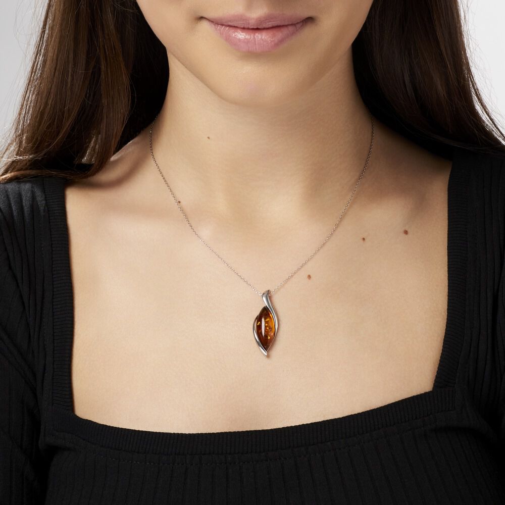 Collier Vyara Argent Blanc Ambre - Colliers avec pierres Femme | Marc Orian