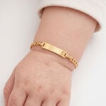 Bracelet Identit&eacute; Fanelia Maille Marine Or Jaune - Gourmettes Enfant | Marc Orian