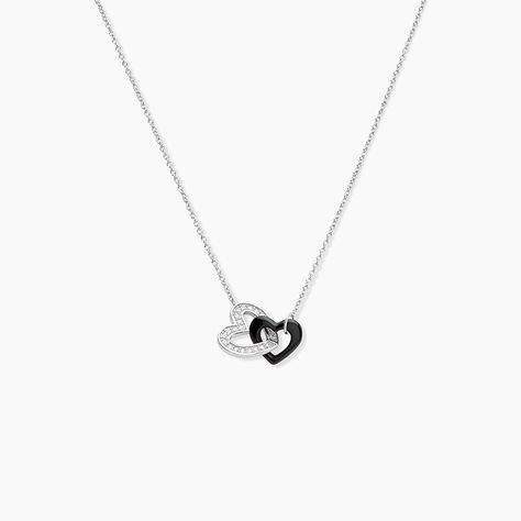 Collier Lineth Argent Blanc Céramique Oxyde De Zirconium - Colliers avec pierres Femme | Marc Orian