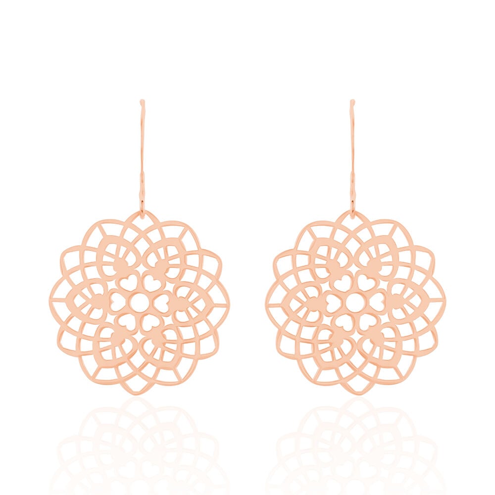 Boucles D'oreilles Pendantes Mina Argent Rose - Pendantes Femme | Marc Orian