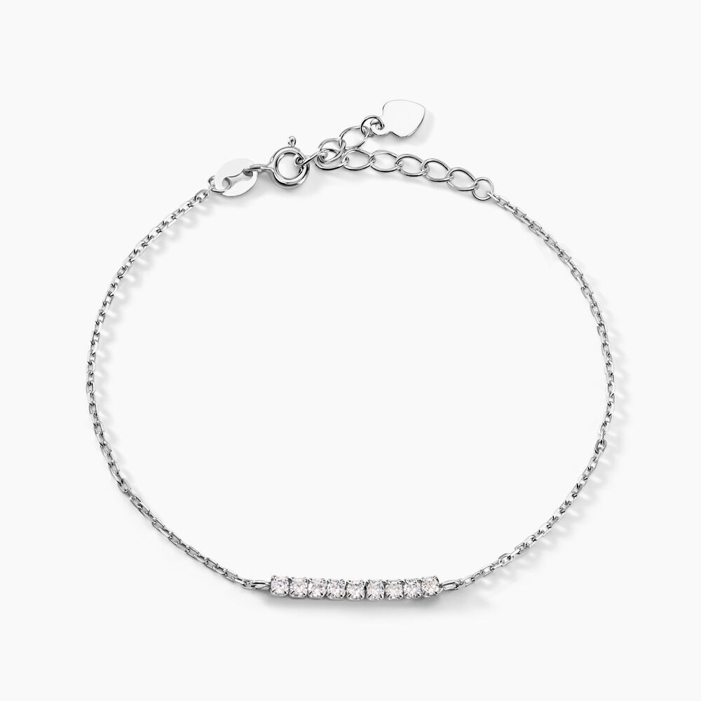 Bracelet Rio Argent Blanc Oxyde De Zirconium - Bracelets fantaisie Femme | Marc Orian