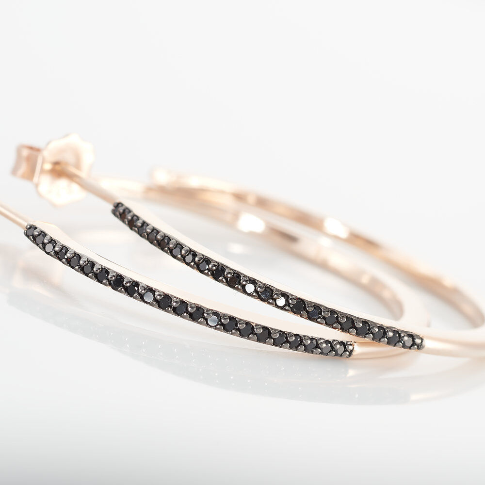 Créoles Vincenette Rondes Argent Rose Oxyde De Zirconium - Créoles Femme | Marc Orian
