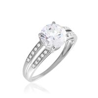 Solitaire Or Blanc Oxyde De Zirconium