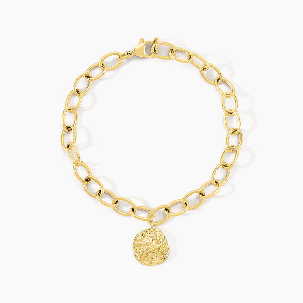 Bracelet Milina Acier Jaune Cristal - Bracelets Medailles Femme | Marc Orian