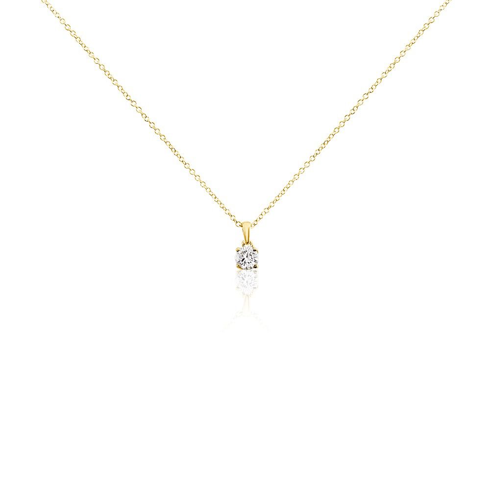 Collier Alexandra Or Jaune Diamant - Colliers solitaires Femme | Marc Orian