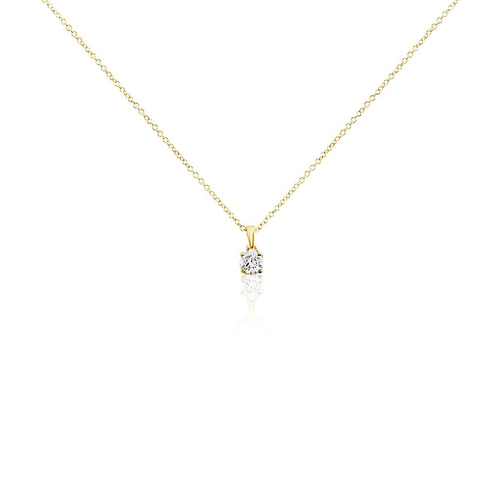 Collier Alexandra Or Jaune Diamant - Colliers solitaires Femme | Marc Orian